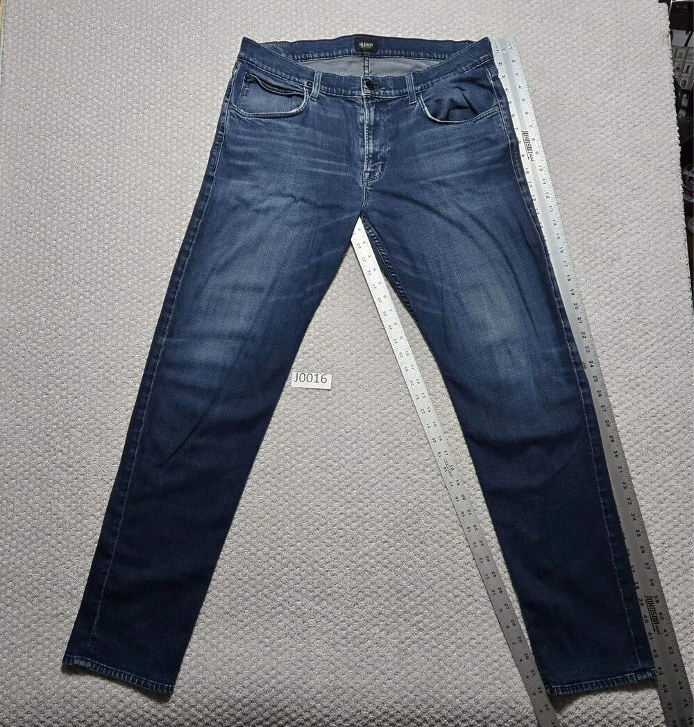 Hudson Brand Blake Slim Straight Blue Jeans Men’s 36 ~ RN 107906 Made in the USA